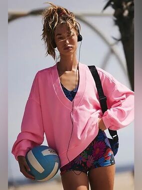 FP Movement Jumpball Pullover in Pink Lemonade